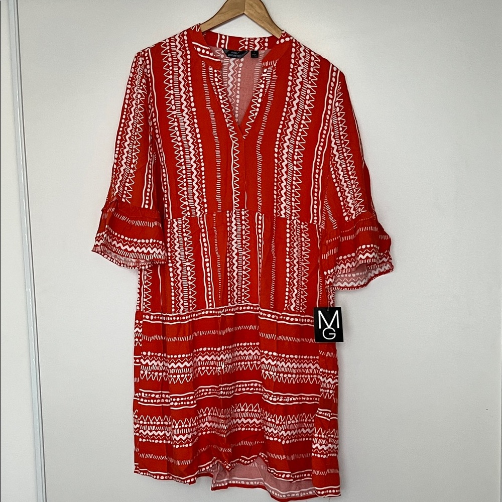 Orange Patterned Dress